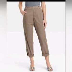 A New Day Women's High-Rise Straight Chilled Out Ankle Chino Pants Inseam 31